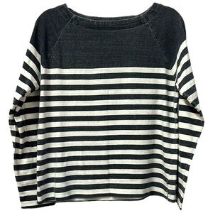 Loft Women’s‎ Boat Neck Striped Pullover Sweatshirt Sz M